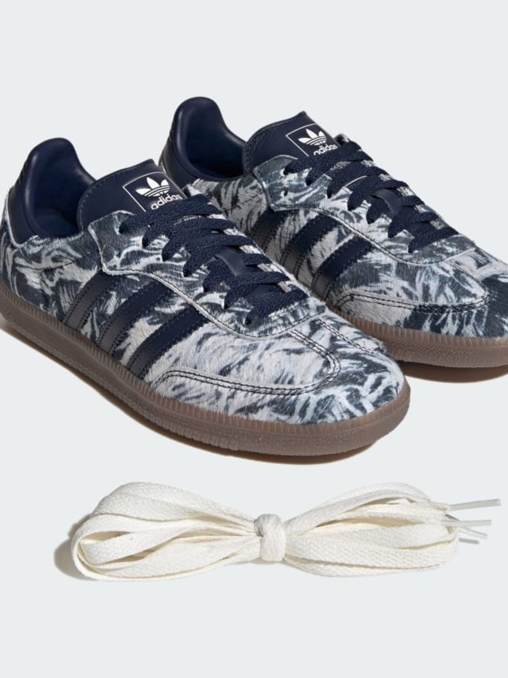 ADIDAS Samba OG Genuine Fur Sneakers • Night Indigo/Navy • Size 8 • RARE NWT